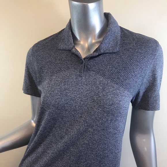 Slazenger Women's Medium Short Sleeve Top Active Polo Collared Shirt Grey Blue. - Picture 2 of 11